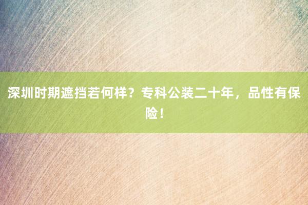 深圳时期遮挡若何样？专科公装二十年，品性有保险！
